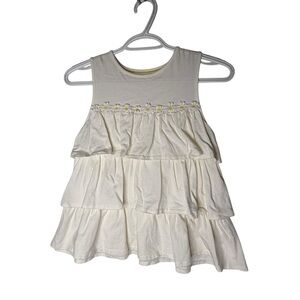 Mini Boden Sleeveless‎ Top with Daisies. Size 9-10 Great Condition.